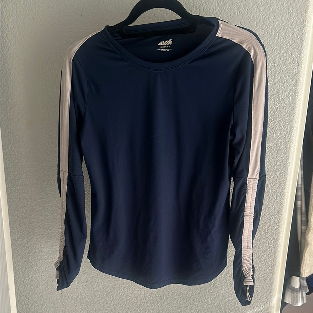 Avia Navy and White Long Sleeve Tee